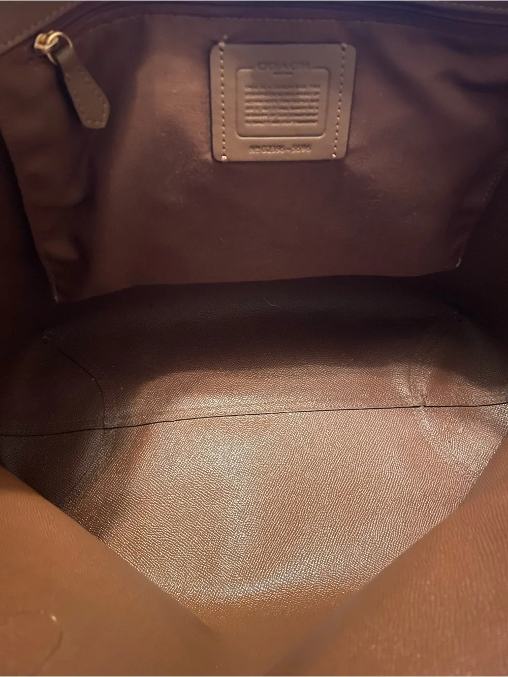 Coach Tan/Brown Signature Canvas Tote